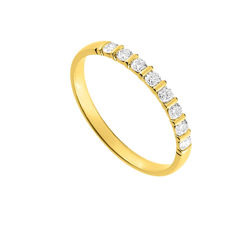 Bague Femme - Or 18 Carats - Diamant 0.25 Carats