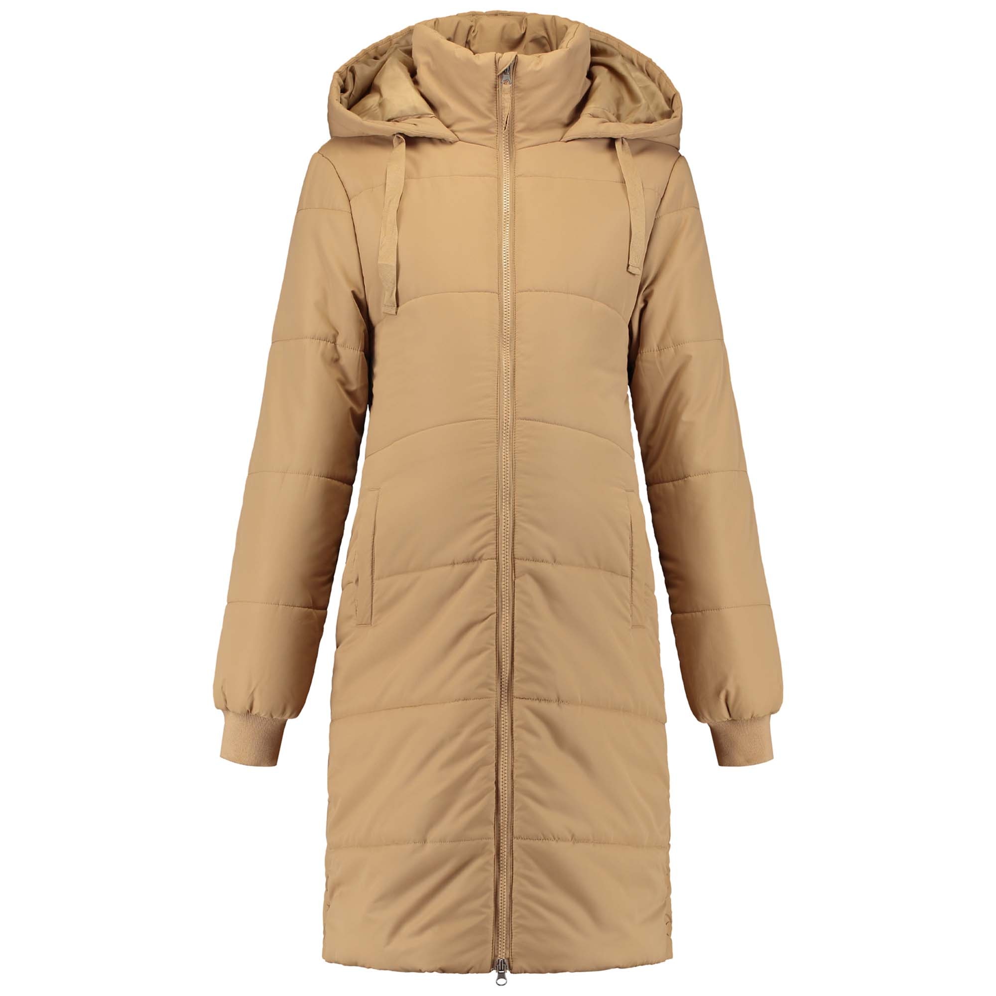 Prénatal 2 in 1 zwangerschapsjas lange mouwen effen beige