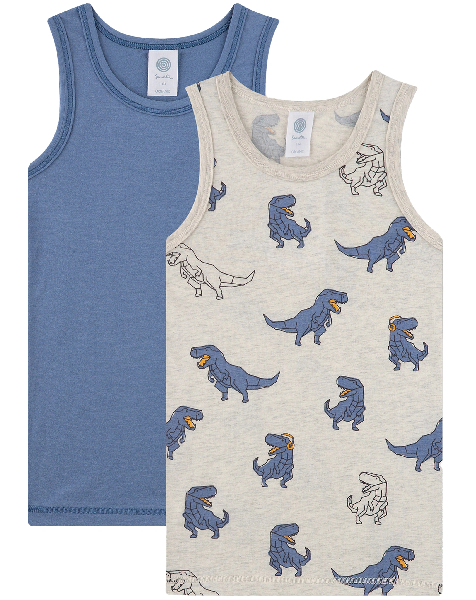 Unterhemd DINOS 2er Pack in grau melange