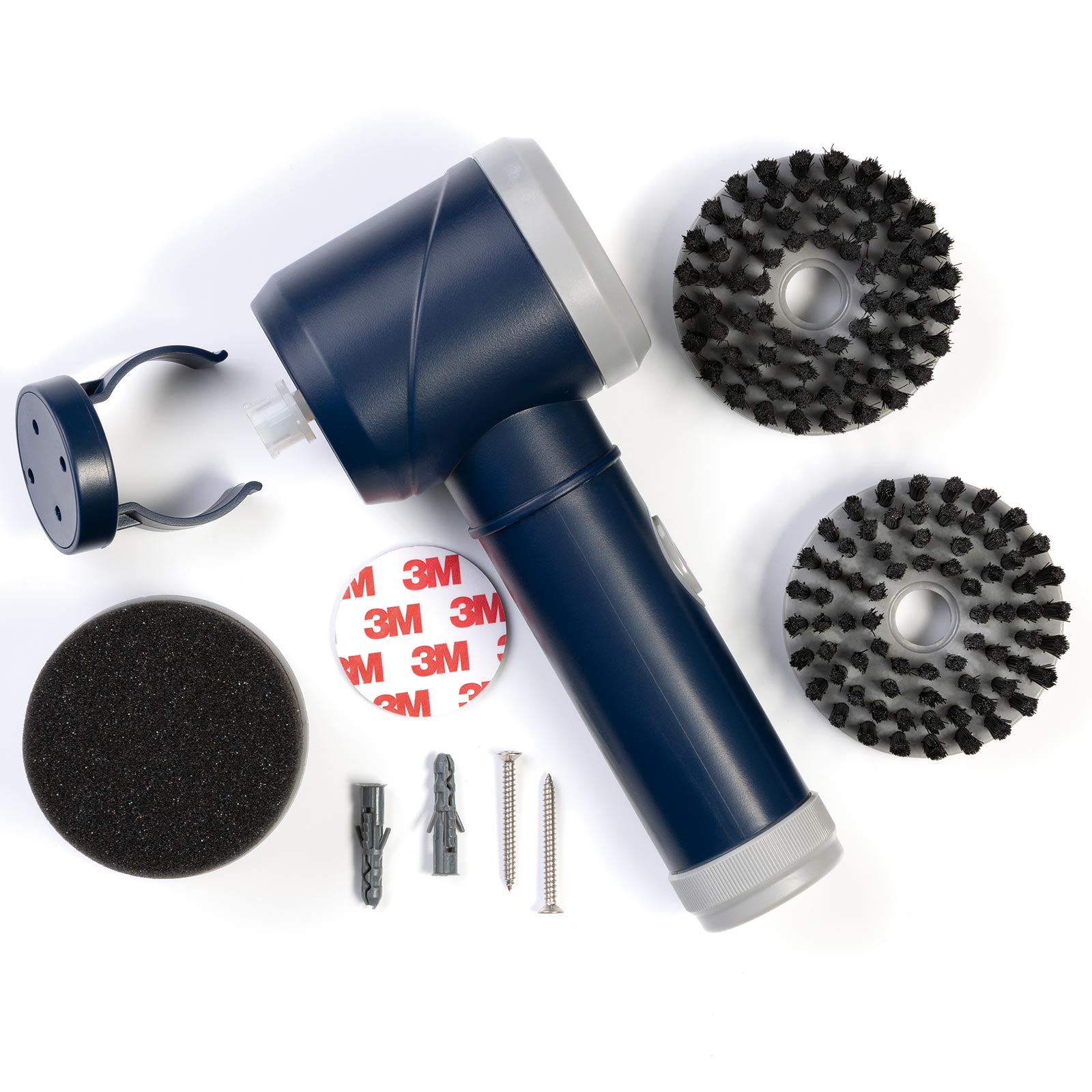 MAXXMEE elektrische Schuhbürste - Sneaker Cleaner - blau - 3 Aufsätze