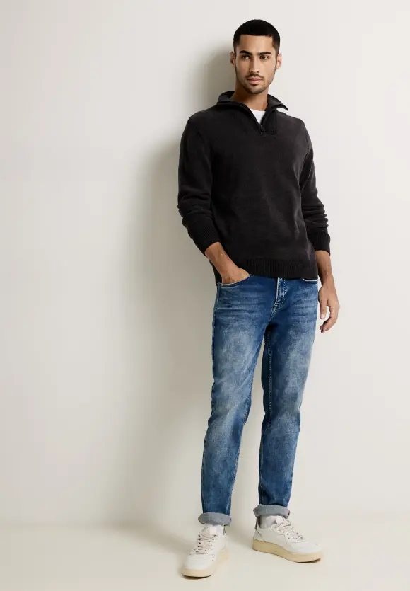 Softer Baumwoll Troyer - Black