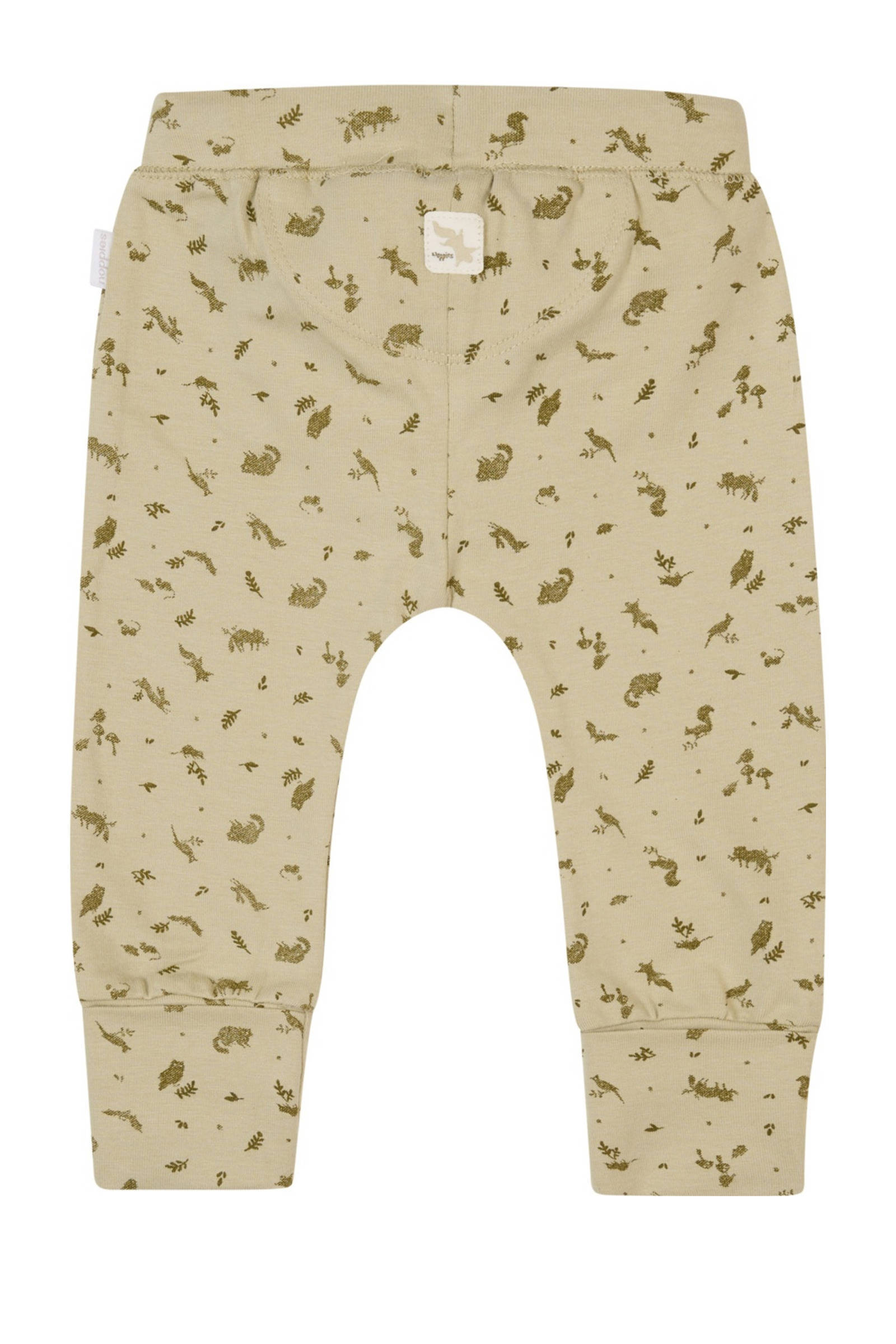 Noppies baby broek met all over print groen