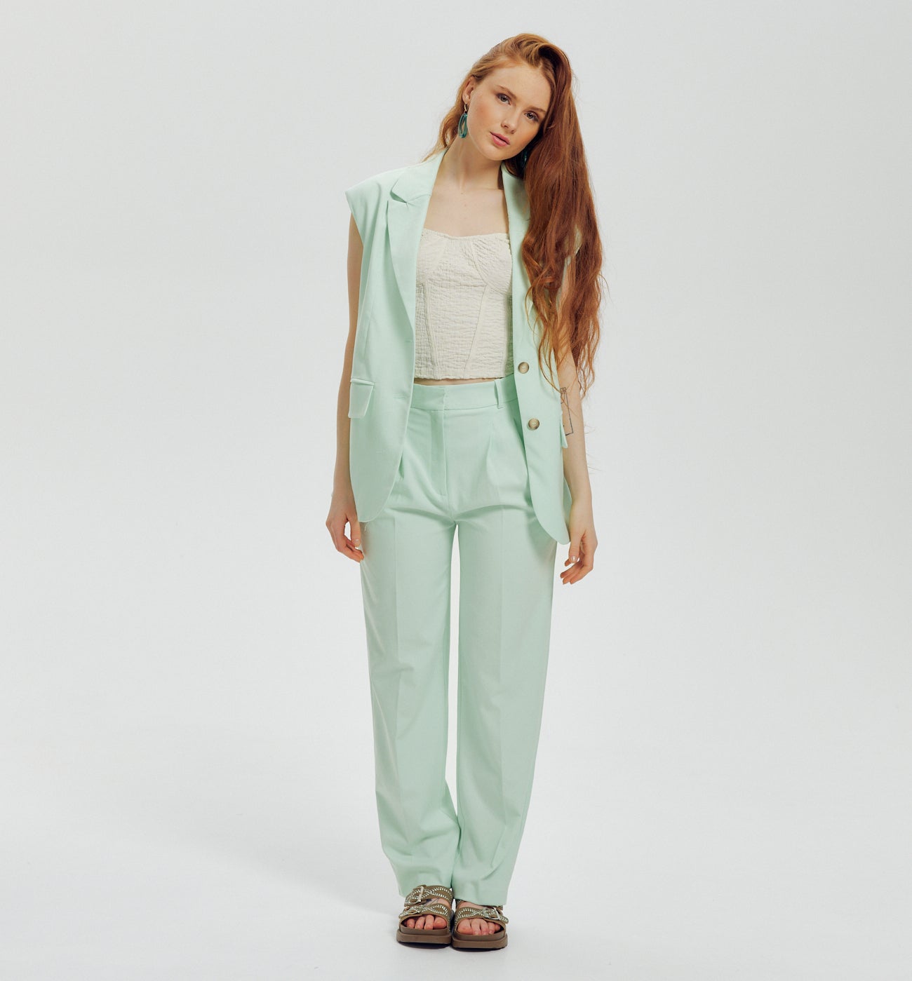 Veste de tailleur sans manches - Jade