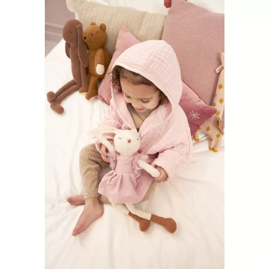 MEYCO Bademantel Musslin Uni Soft Pink