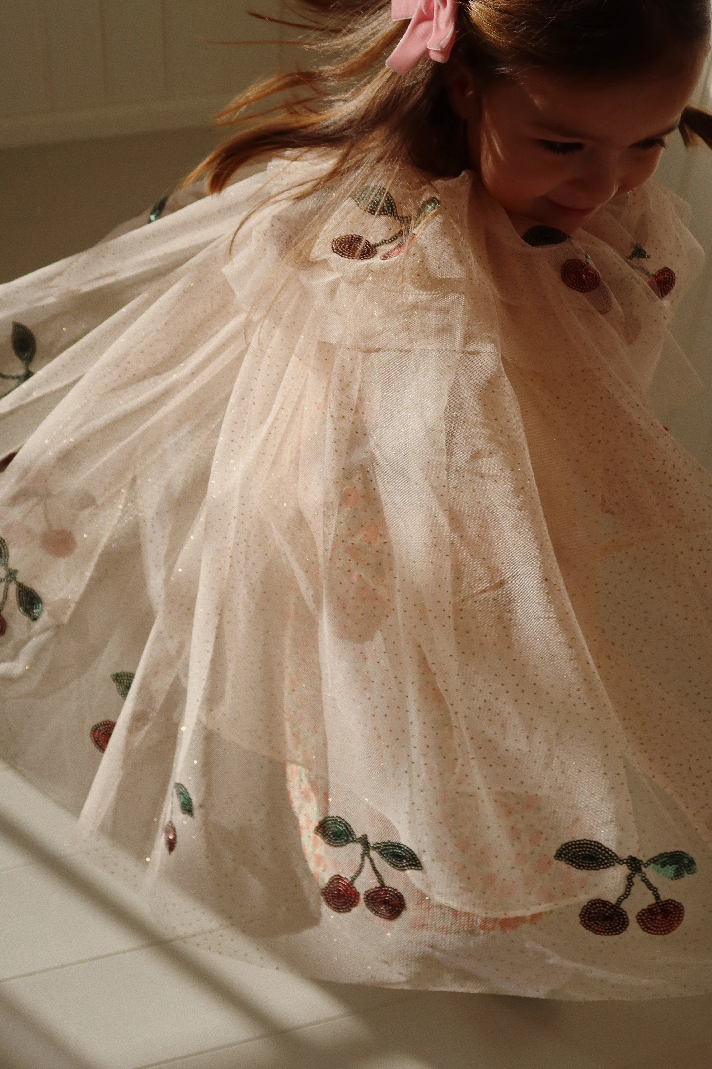 Prinsesses kappe - gold blush - 5-8Y