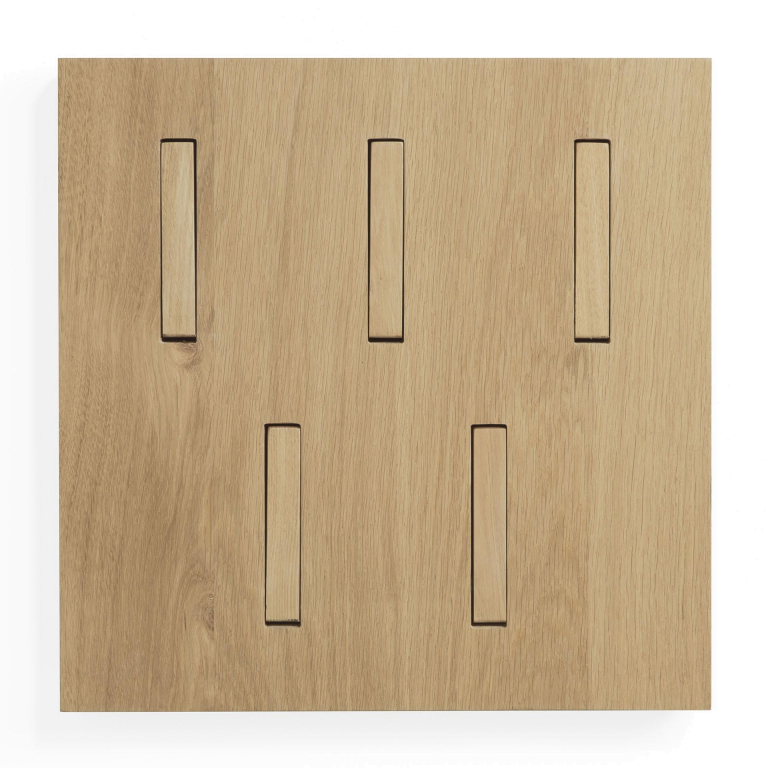 Ethnicraft Utilitile wandkapstok 40x40 zwart eiken
