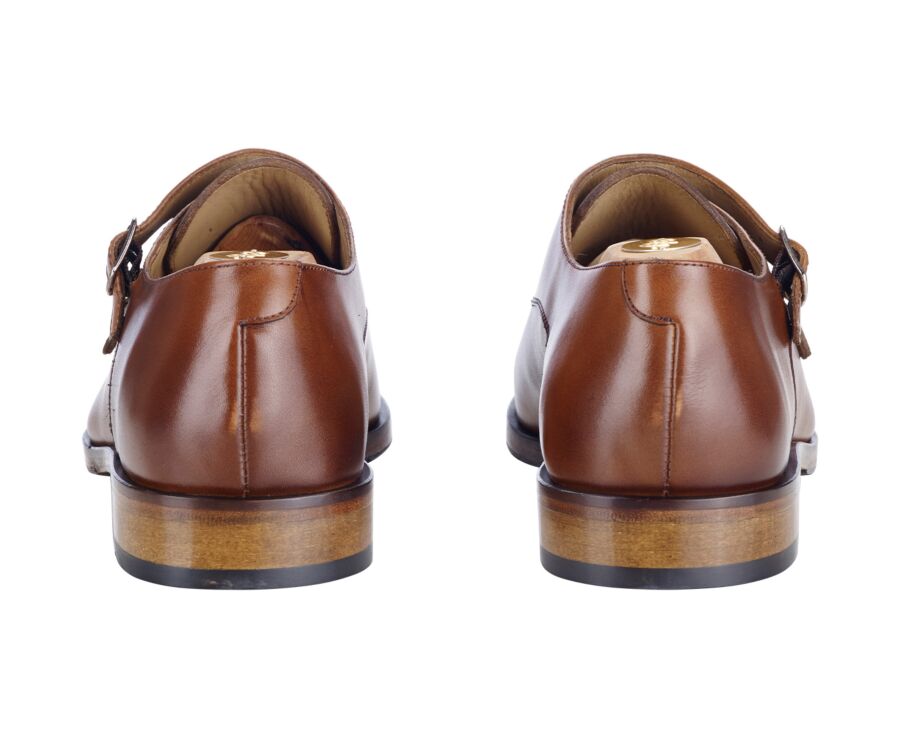 Chaussures cuir homme avec boucle Cognac Patiné - GREYDALE PATIN