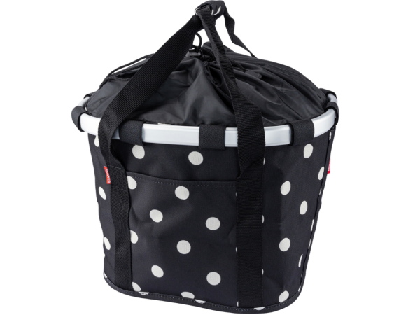 Klickfix Reisenthel Cykelkurv, Black Dots