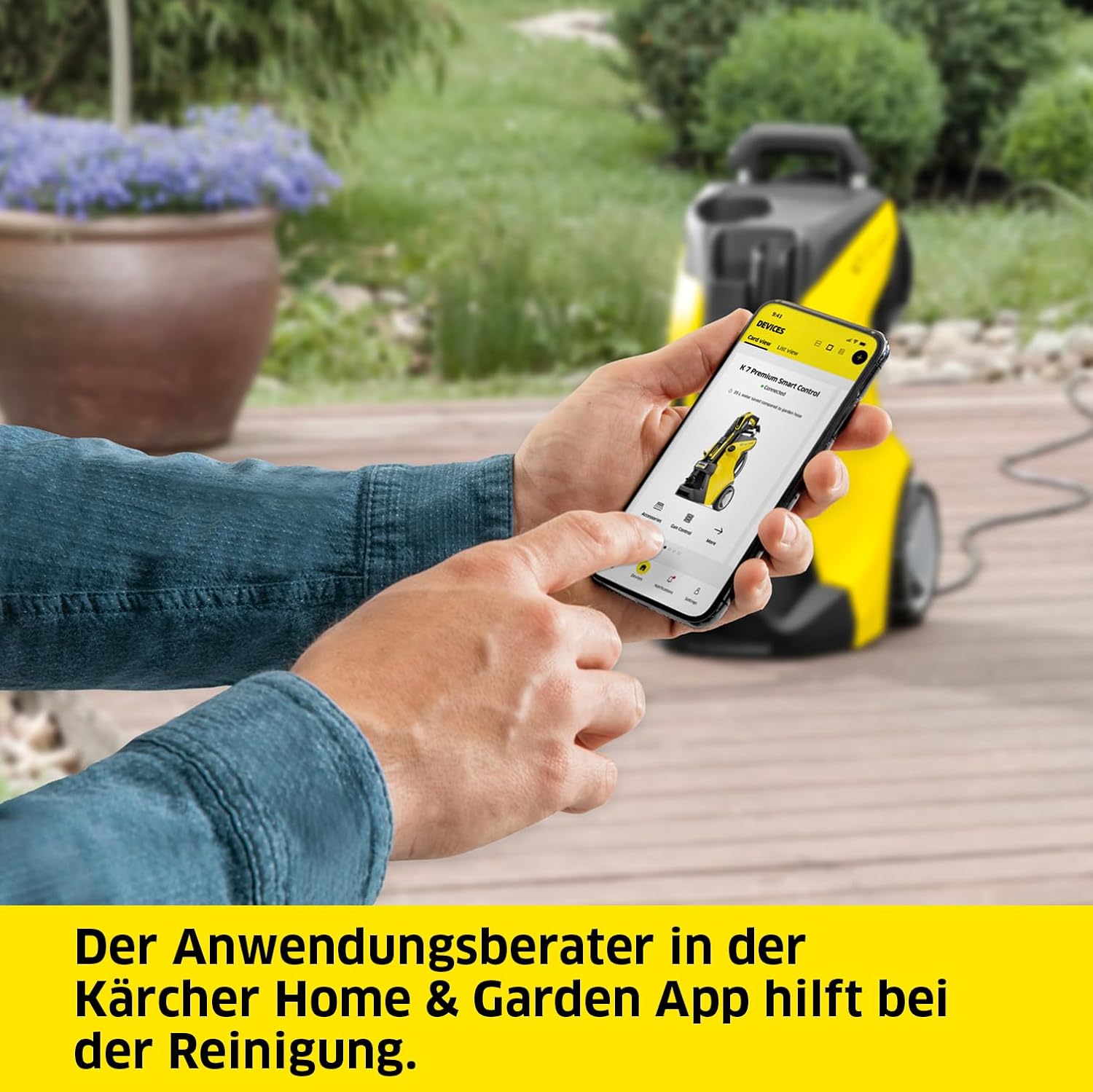 Kärcher Hochdruckreiniger K 4 Power Control Home: Clevere App-Unterstützung - die passende Lösung für stärkere Verschmutzungen - inkl. Home-Kit mit Flächenreiniger