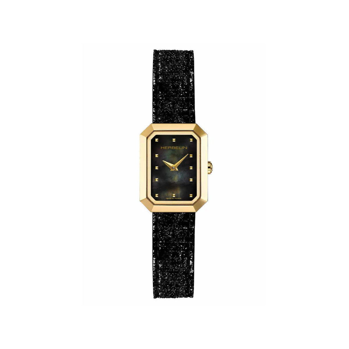 Montre MICHEL HERBELIN Octogône femme bracelet cuir marron