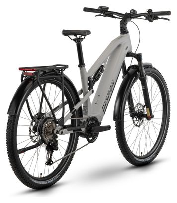 VTC Electrique Tout-suspendu Raymon CrossRay Shimano Essa 8V 720Wh 29'' Gris