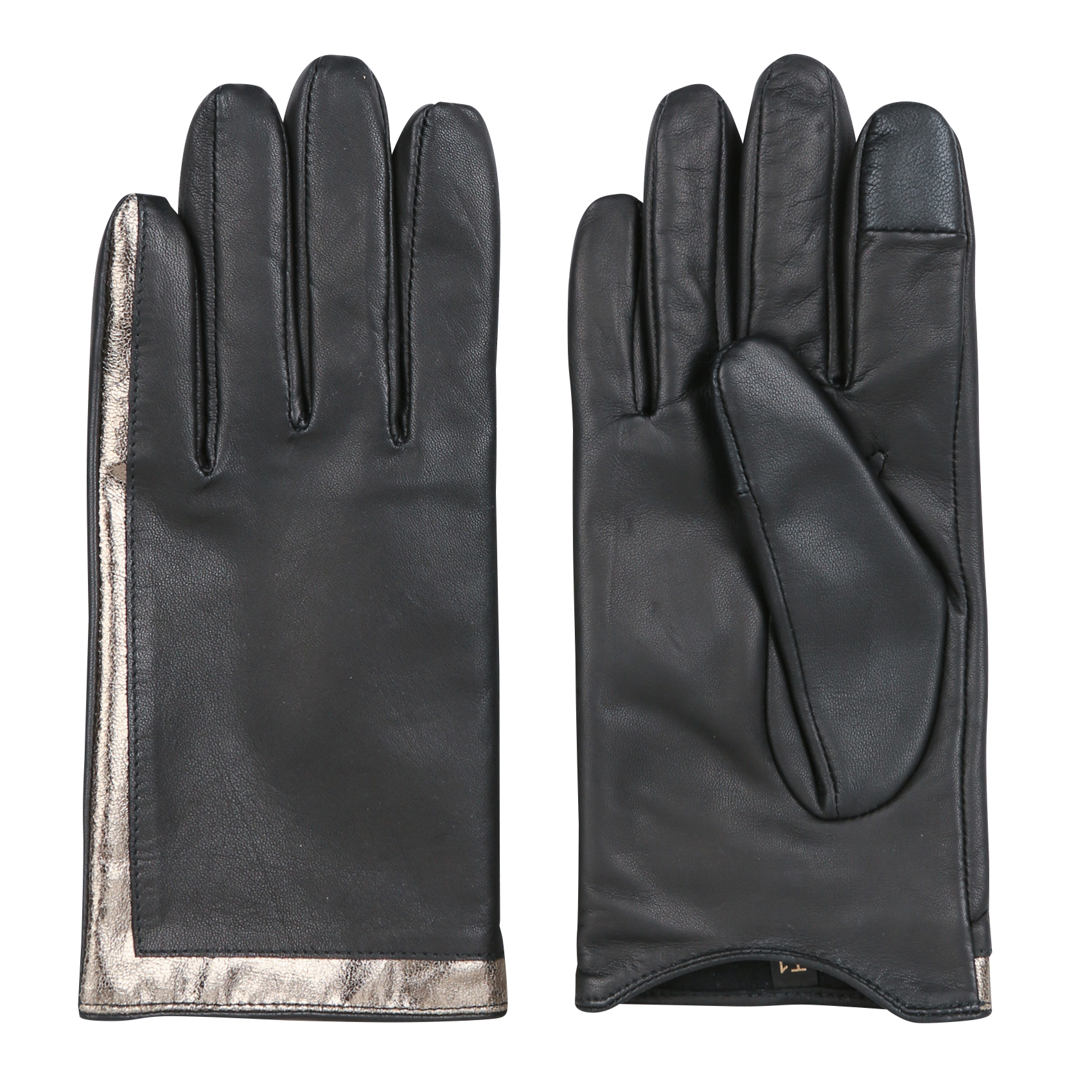 Gants en cuir lisse | Noir