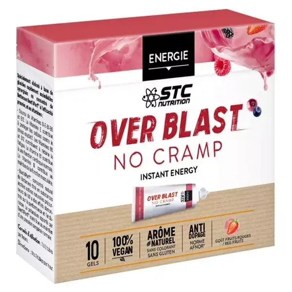STC Nutrition Over Blast Sem Cãibras Sabor Frutas Vermelhas 10 cápsulas