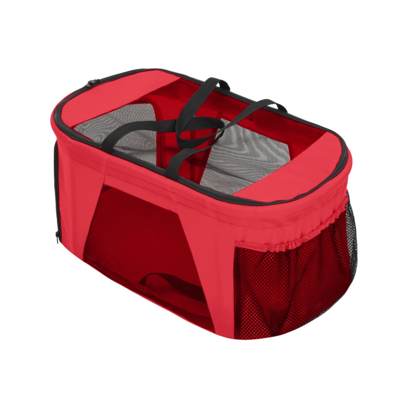 VidaXL Hundewagen 83x48x97cm (L x B x H) rot