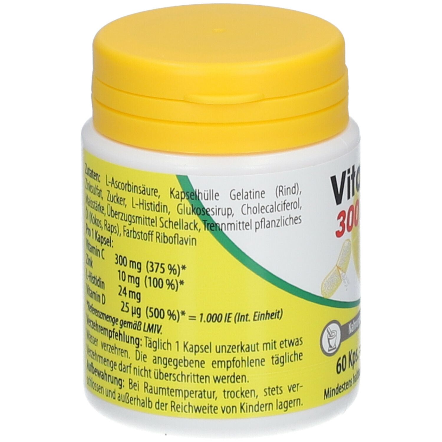 VITAMIN C 300 Depot + Zink + Histidin + Vitamin D Kapseln