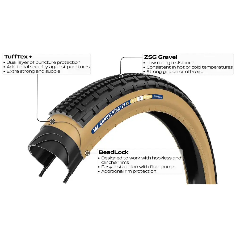 Panaracer Gravelking SK Plus+ Gravelband Zwart/Bruin