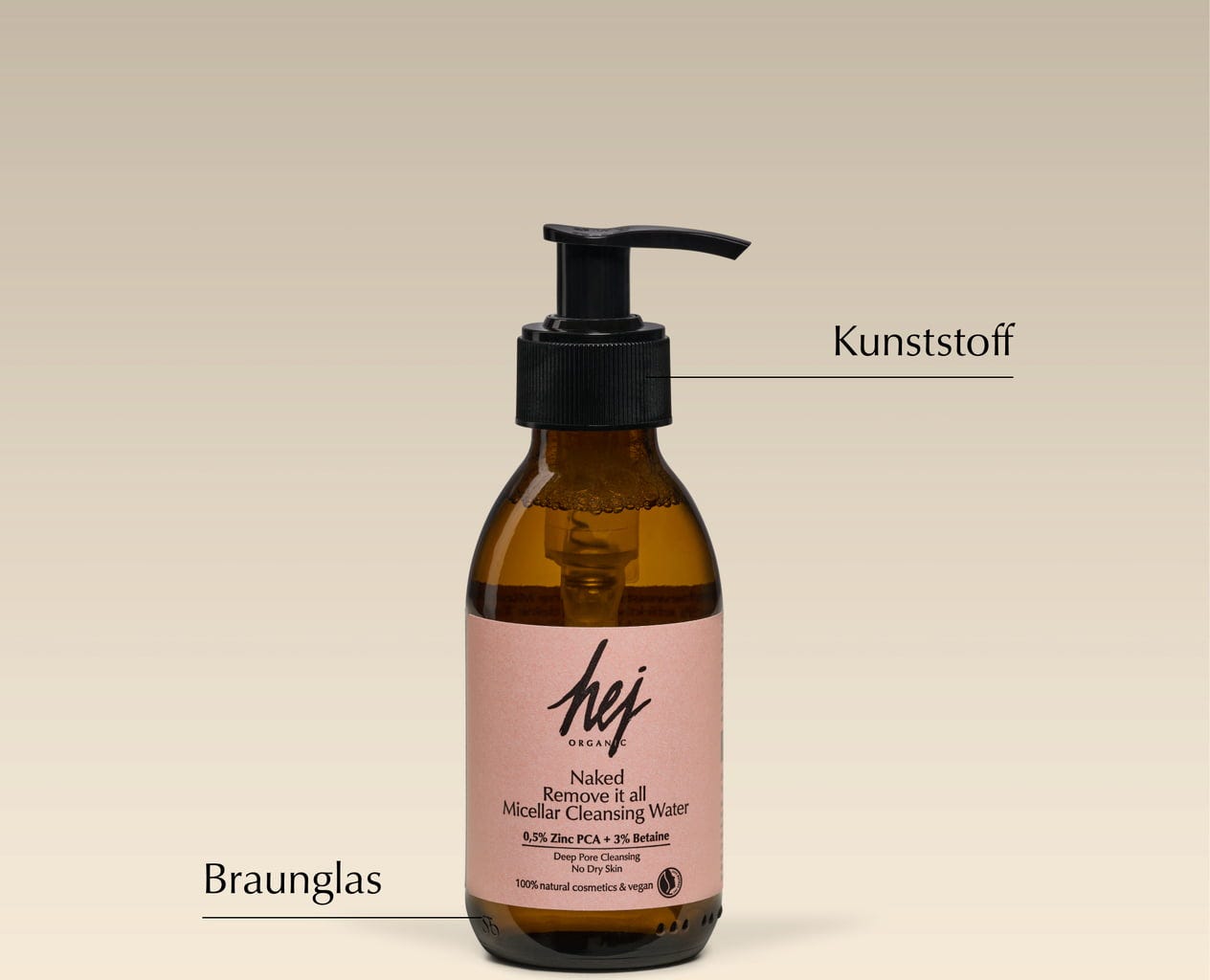 HEJ ORGANIC  Naked Remove It All Micellar Cleansing Water, 150 ml