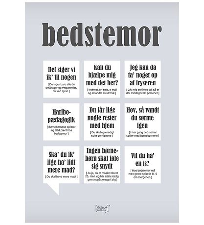 Dialægt Poster - 30x42 - Bedstemor