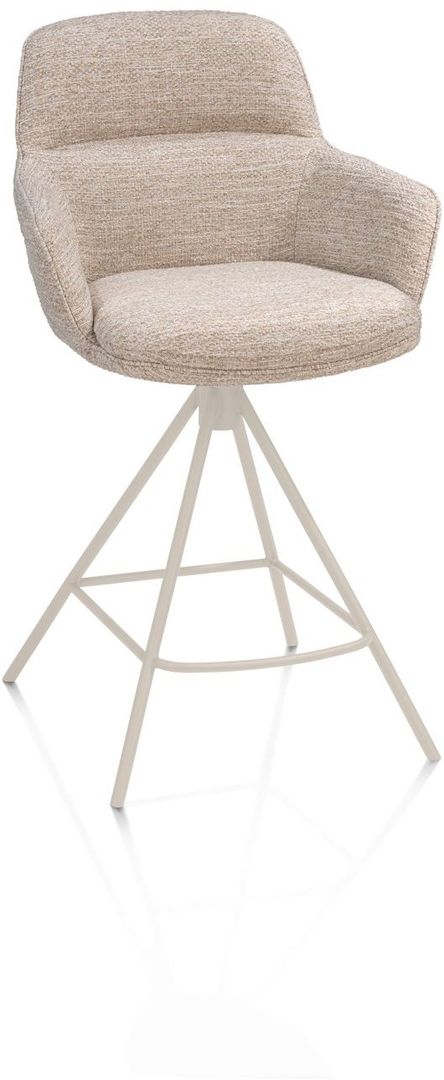 Henders en Hazel   Mateo Creme Poten Barstoel
