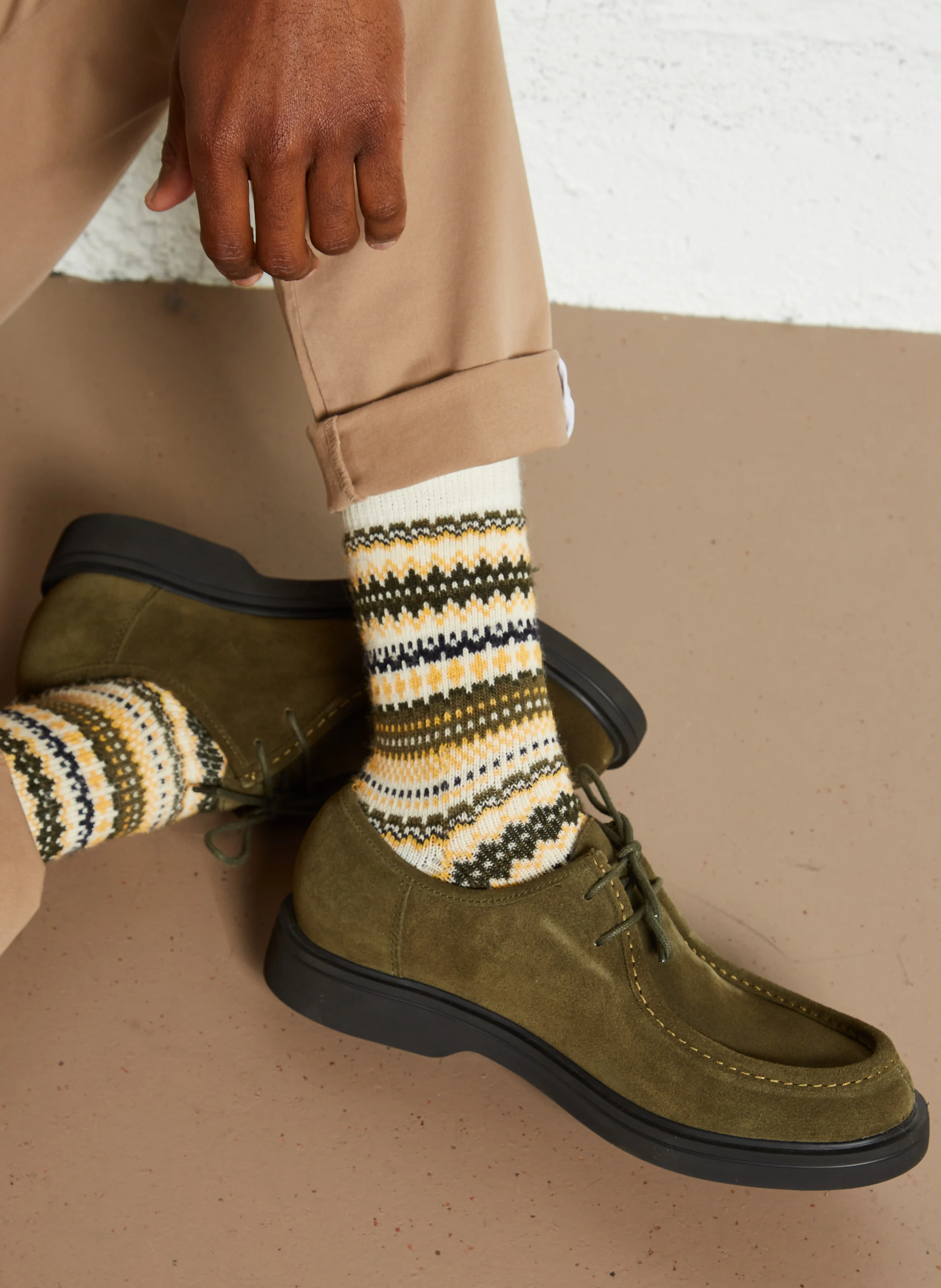 NORMAN - Mocassins en cuir| Vert