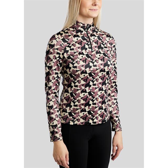 Trainingsshirt Montar MOCami All Over Print Middenroze
