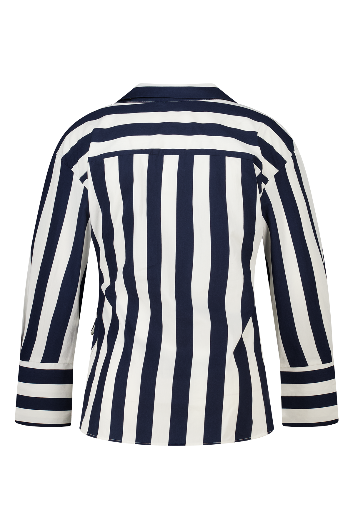 Overslagblouse met V-hals en strikdetail Multi blue
