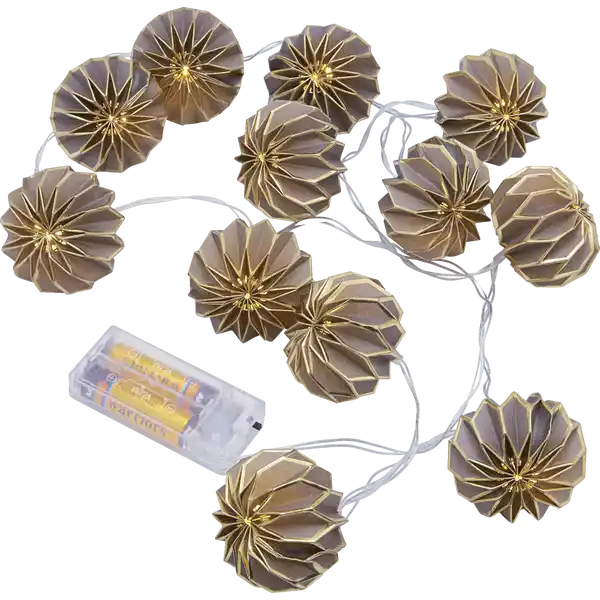 LED-Lichterkette grau / gold