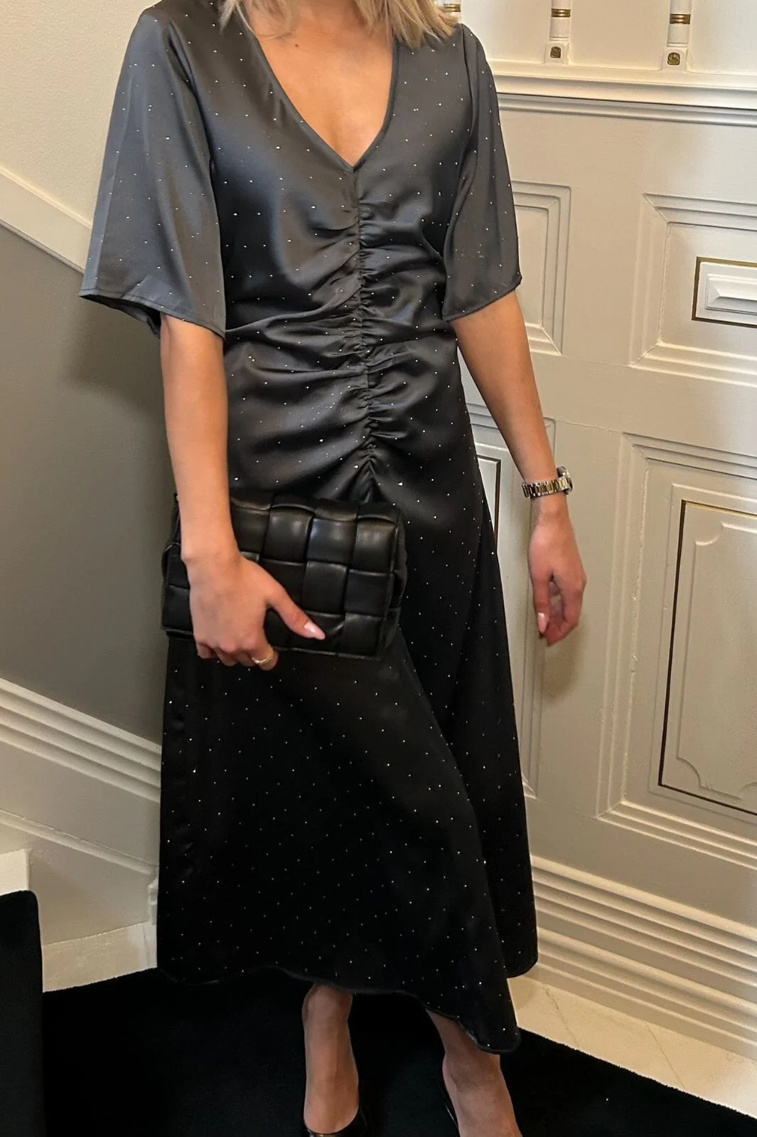 Noella Soli Long Dress 1097 antique silver