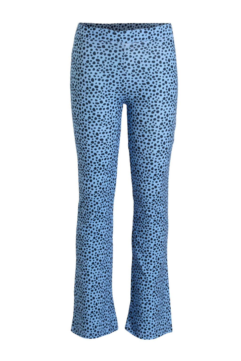 anytime flared broek met stippen print lila