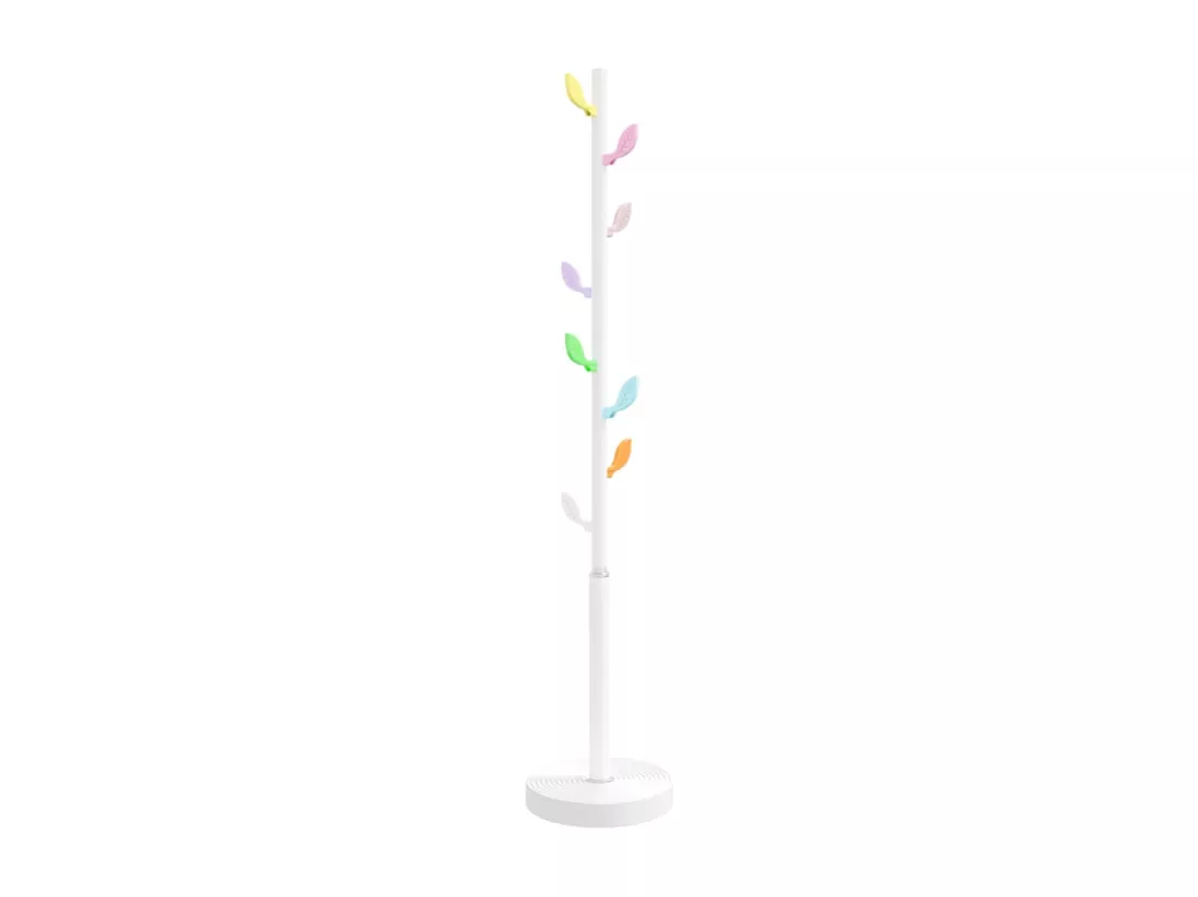 Porte-manteau blanc 172 cm fer enduit de poudre
