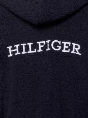 Roupão de banho com capuz em lã Sherpa da Hilfiger Monotype