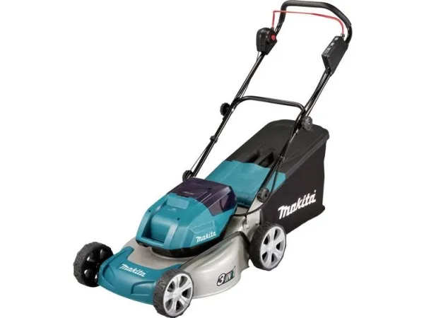 Makita Twin DLM460PT2 - Græsslåmaskine - ledningfri - 18 V - 5 Ah - 2 batterier - 2500-3300 opm - 46 cm - 25.3 kg