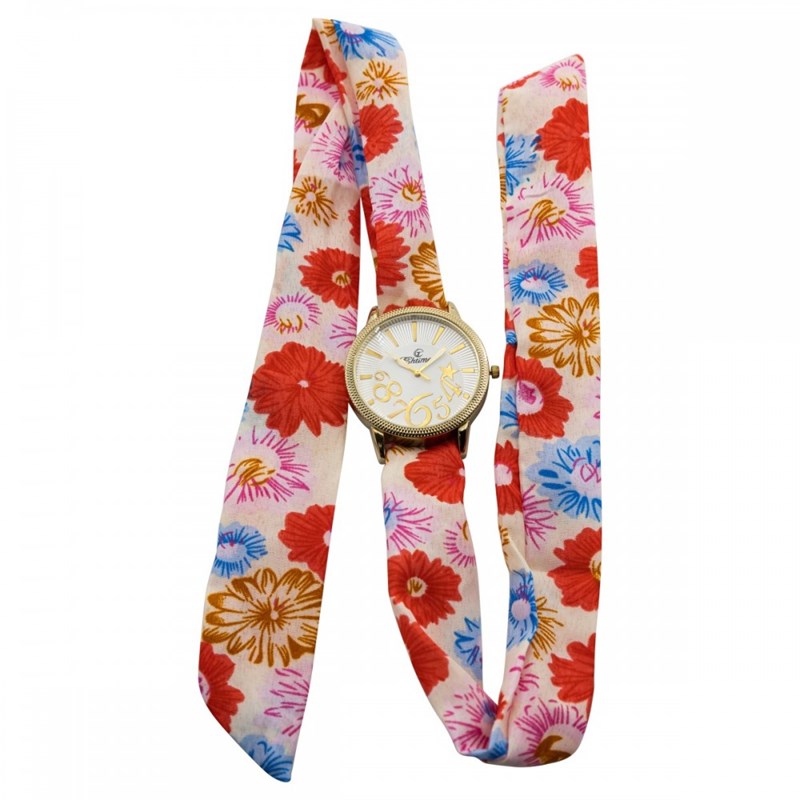 Montre Femme CHTIME bracelet Tissu Rose