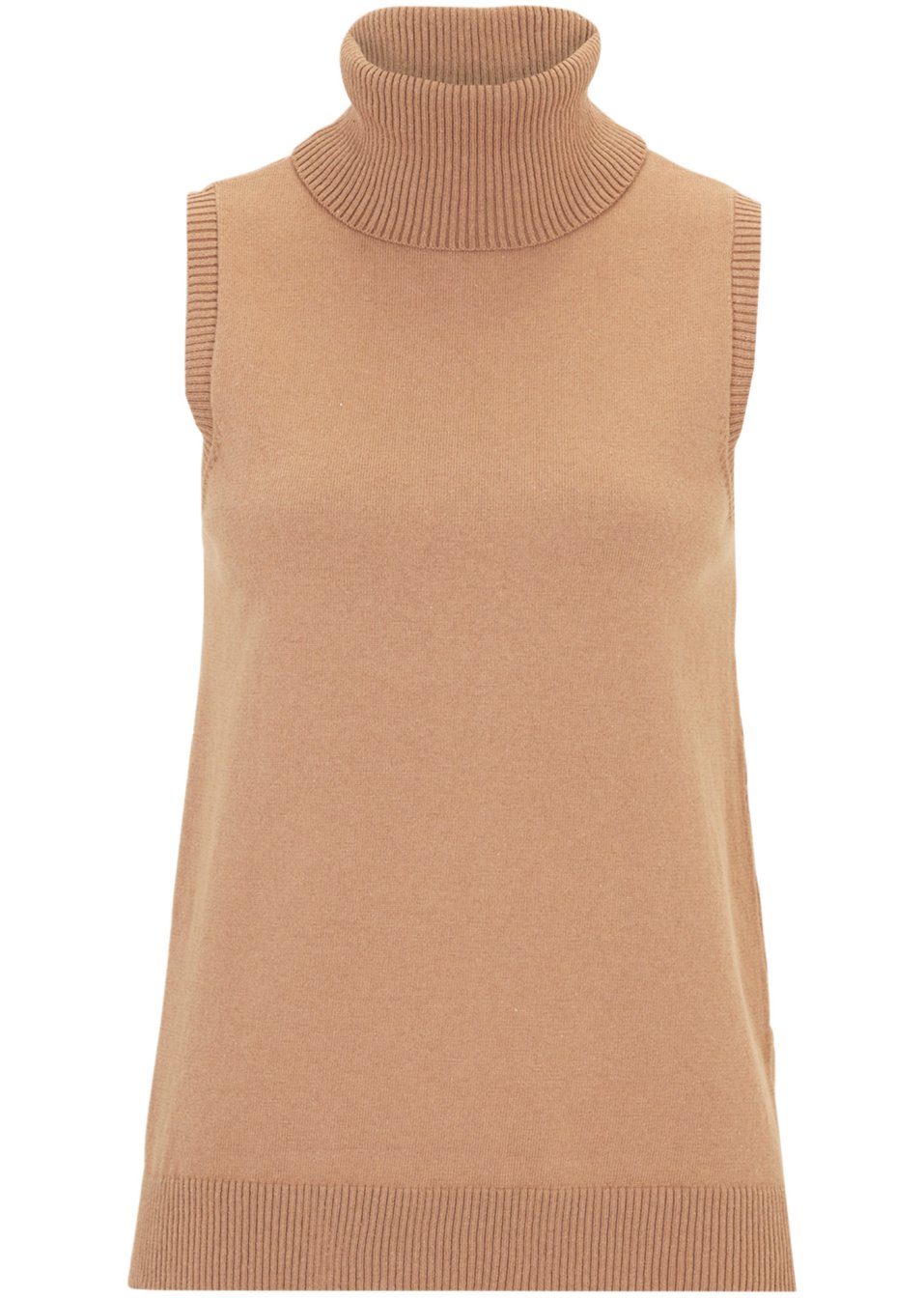 Pull col roulé sans manches