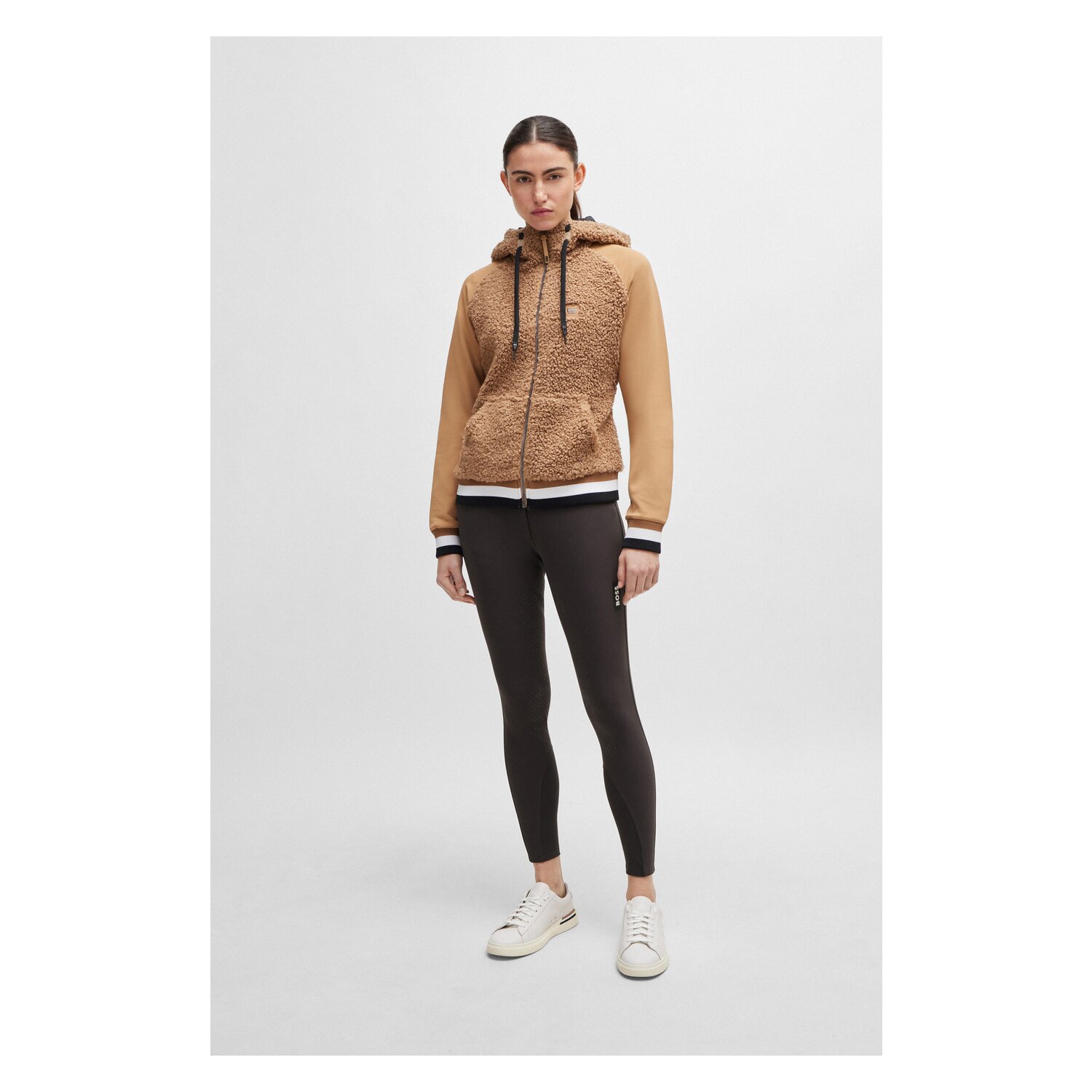 BOSS EQUESTRIAN Hybrid-Zip-Hoodie Riva  - camel
