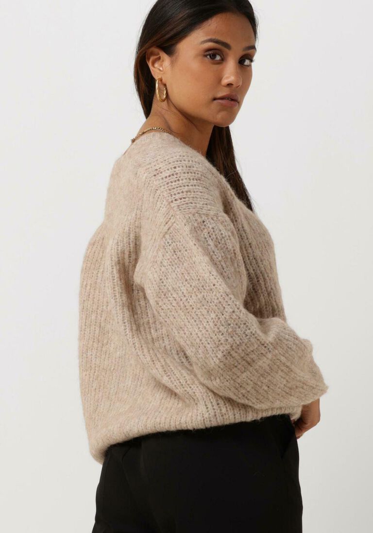 NEO NOIR beige neo noir trui cofo fluffy knit blouse