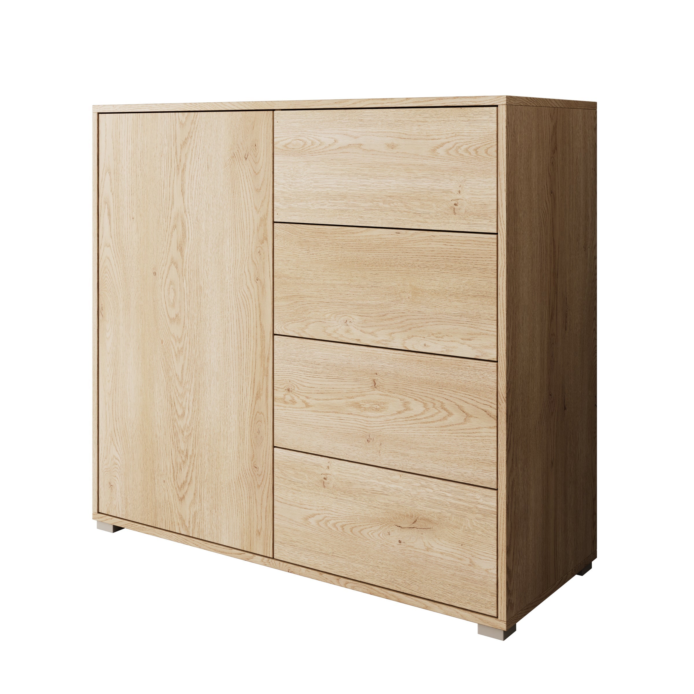 Meubella - Dressoir Gideon - Eikenpatroon - 100 cm