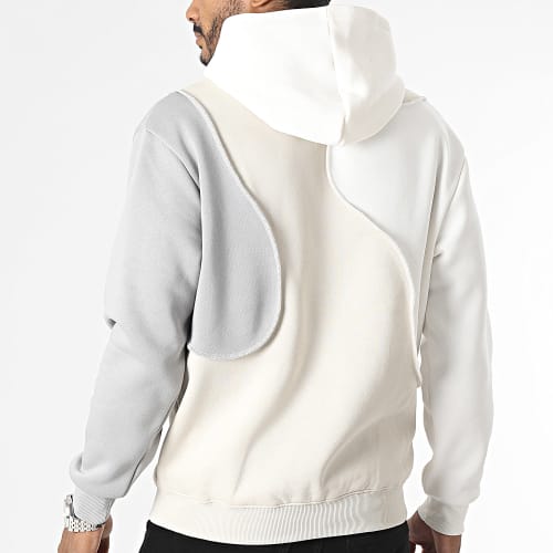 Sweat Capuche 2322041 Blanc Gris Beige