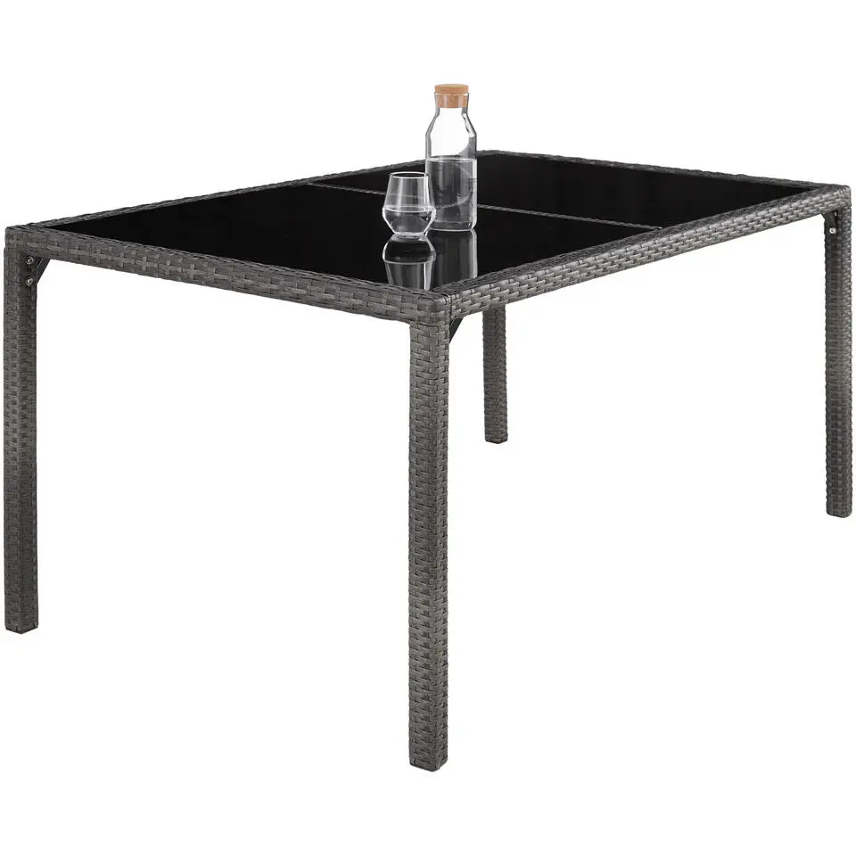 tectake - tuinset Porto 6   1 - wicker - grijs