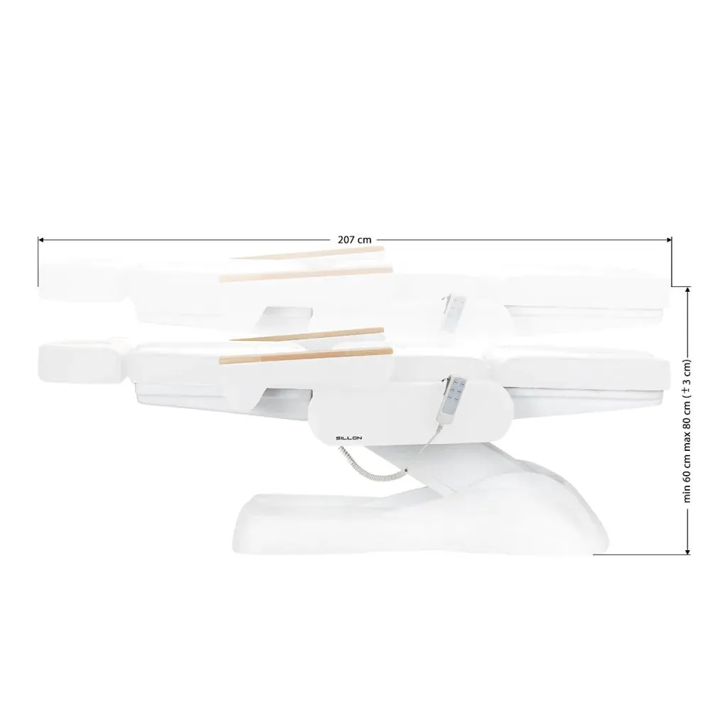 Activeshop Elektrisk Kosmetikstol SILLON Lux 273b, hvid med 3 motorer