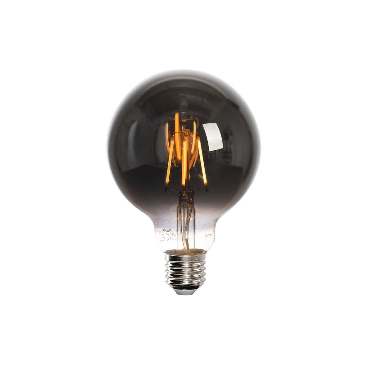 Set van 5 Smart E27 LED lamp G95 smoke 4W 60 lm 1800-3000K
