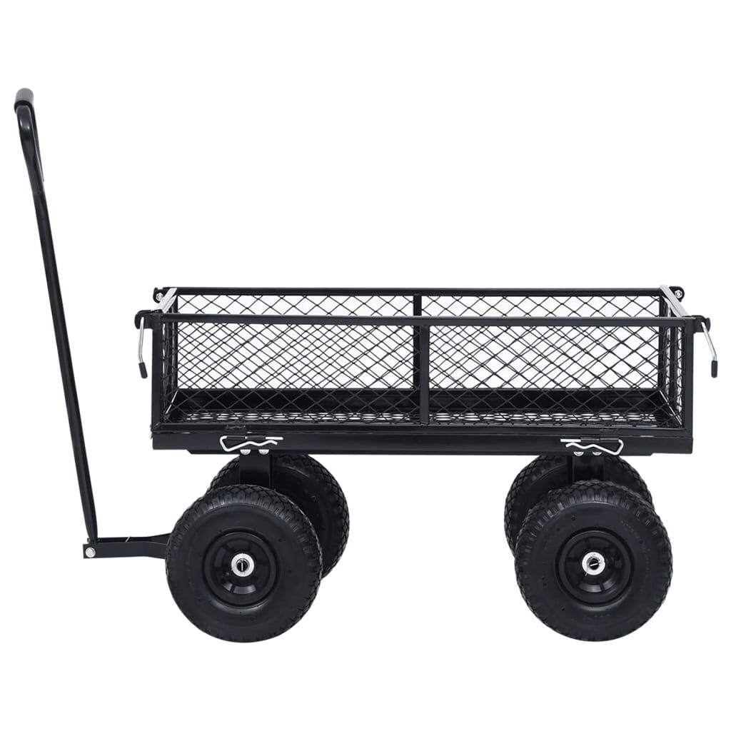 vidaXL Tuinhandtrolley Zwart 250 kg