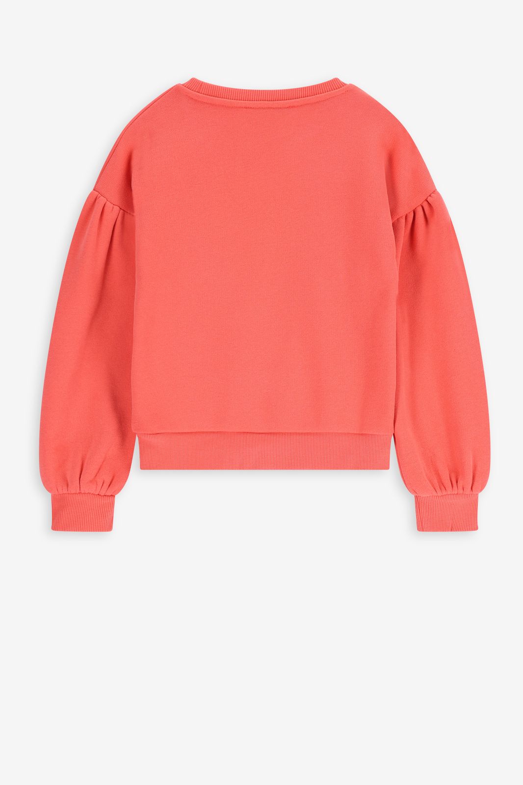 Roze sweater met ballonmouwen
