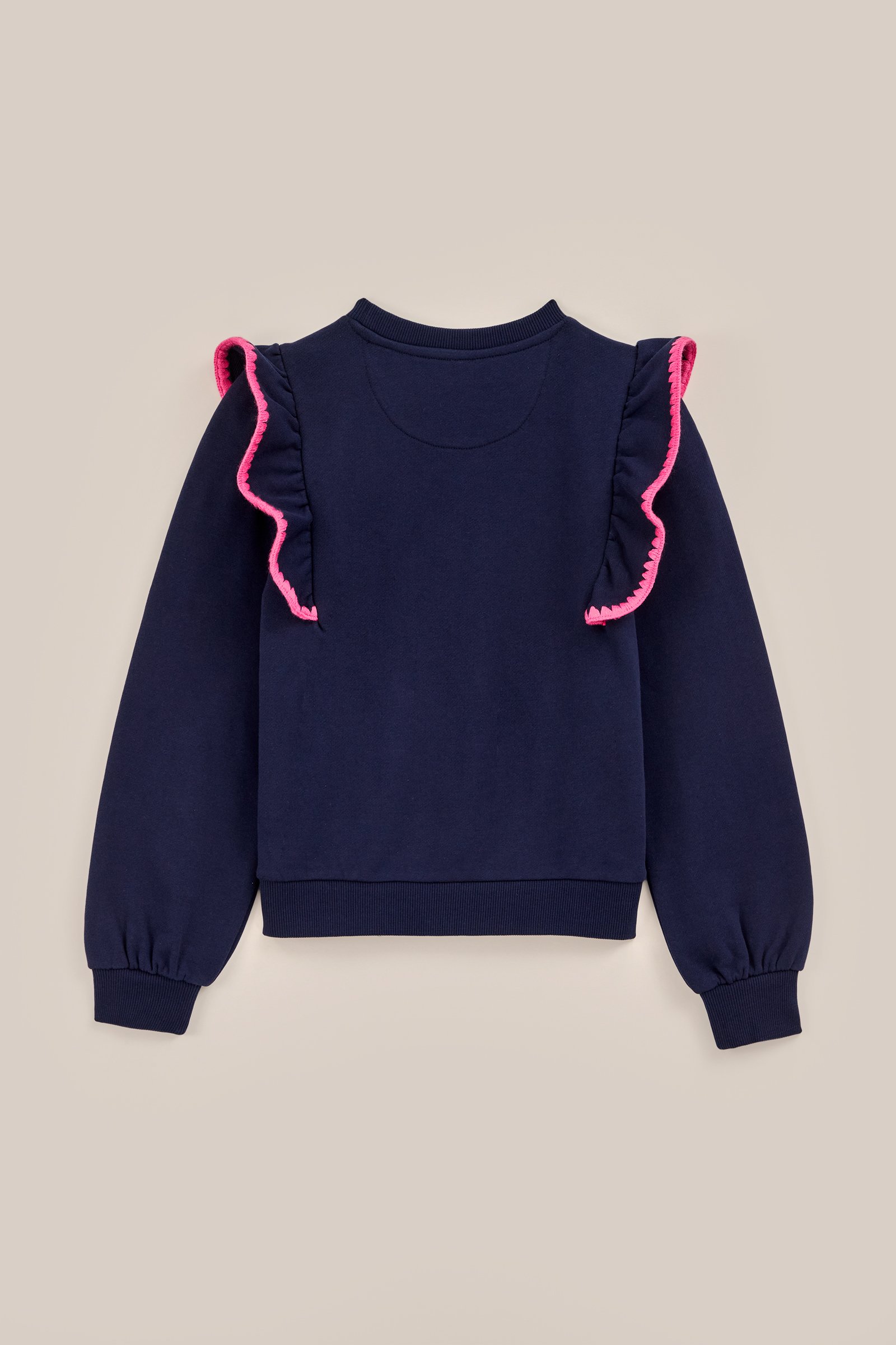 Meisjes sweater met ruches WE Fashion Donkerblauw