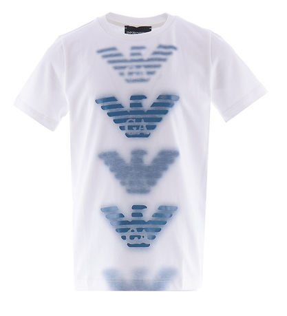 Emporio Armani T-shirt - Hvid m. Bl?