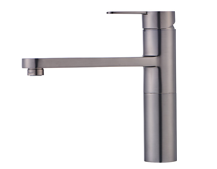 Mitigeur de cuisine inox brossé GoodHome Phoran Titanium
