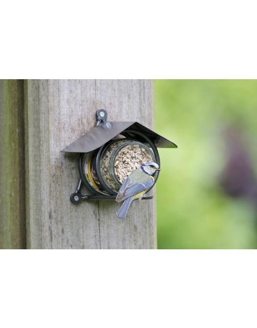 Wildbird Pindakaaspothouder Metaal - Voersilo - Grijs per stuk