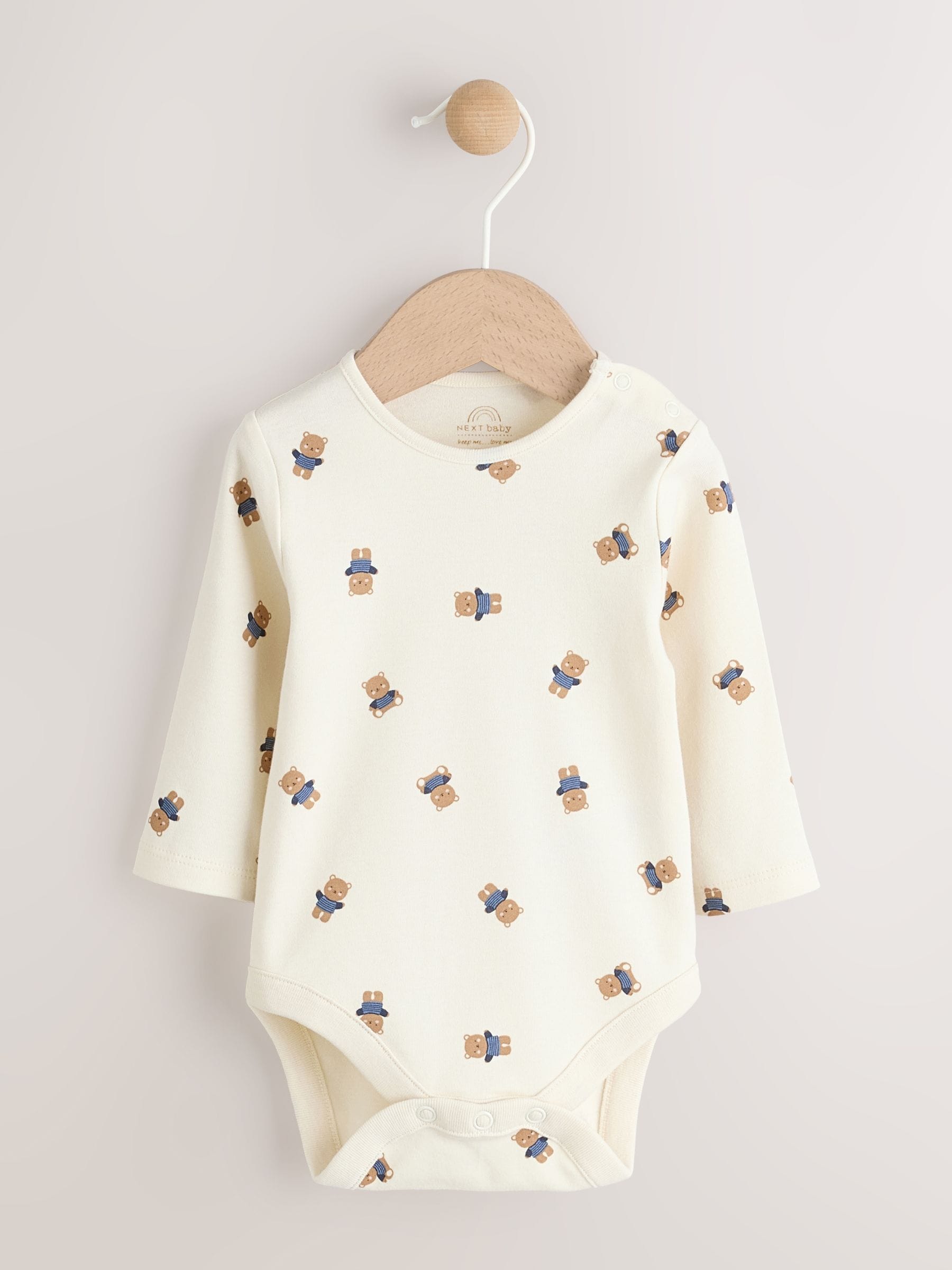 Bruin met bruine beer - Babyset van tuinbroek en rompertje (0mnd-2jr)