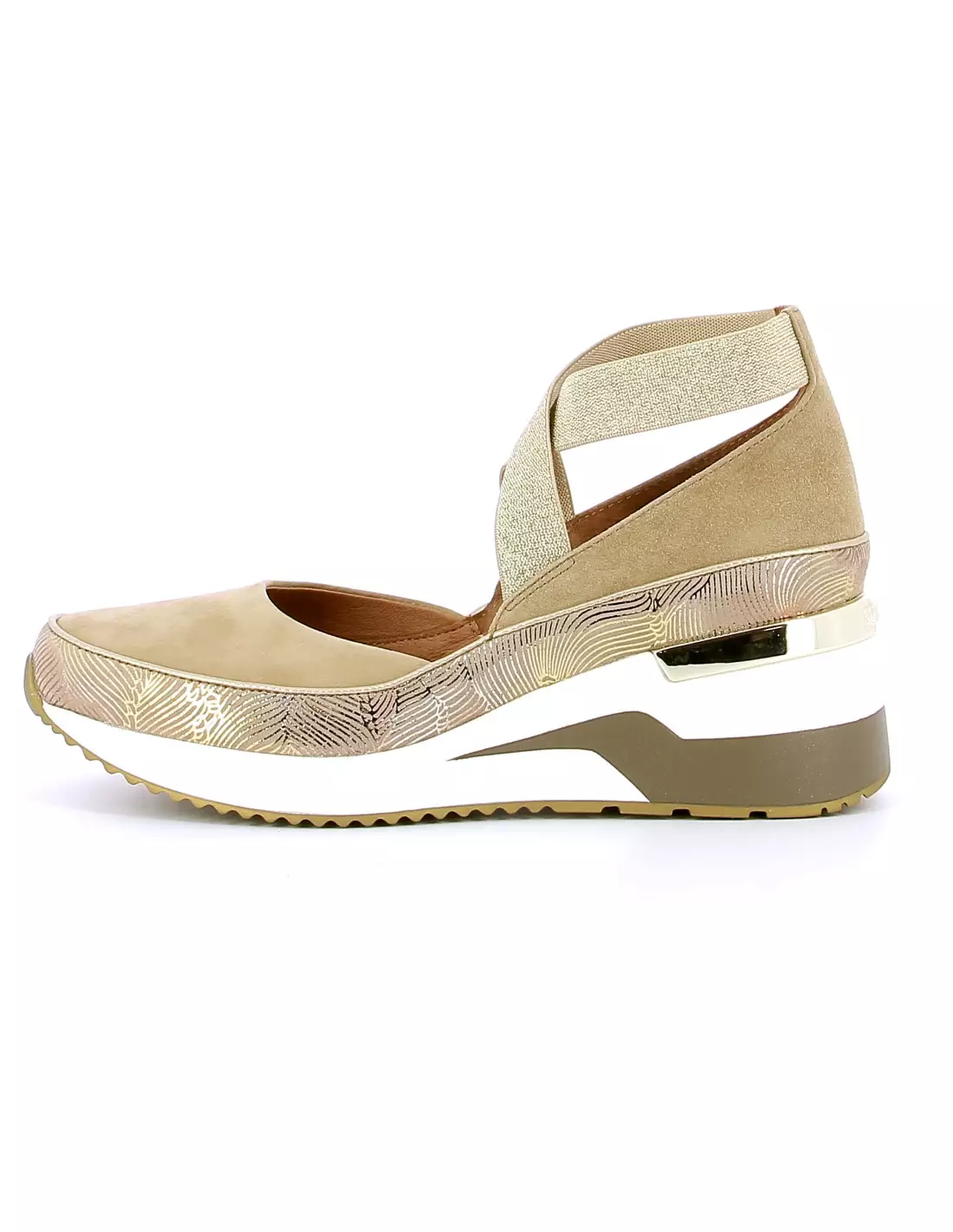 MAM ZELLE VOLOU - Ballerines & babies WAVECREMEVELOURSABLE