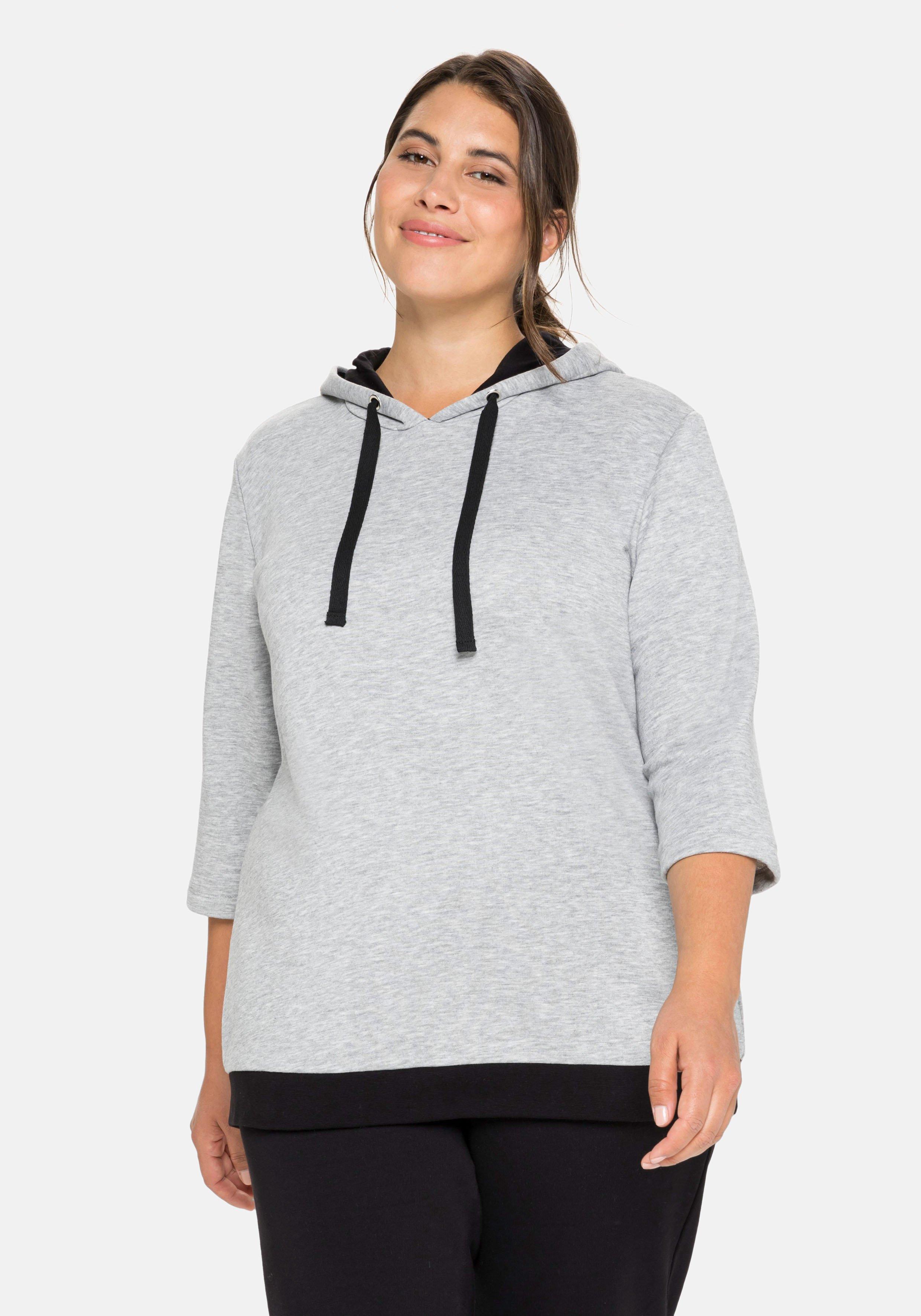 Kapuzensweatshirt mit Kontrastdetails